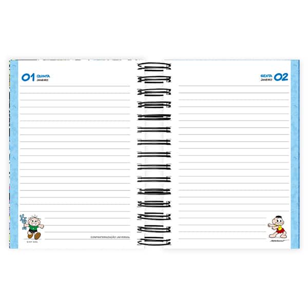 Agenda diária Turma da Mônica 2026 2635525 Spiral Tdm PT 1 UN