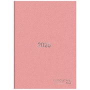 Agenda diária costurada 2026, Brief Executive, 176 folhas, Rosa, 2633743, Spiral Brf Ex - PT 1 UN