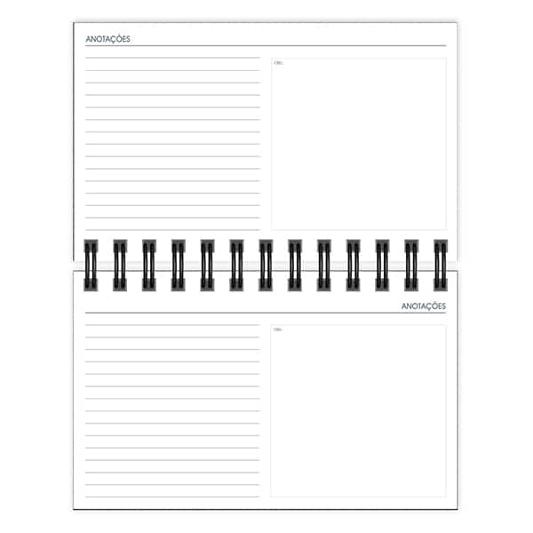 Agenda bolso semanal esp Brief Exe 2026 pt 2633507 Spiral Brf Ex PT 1 UN