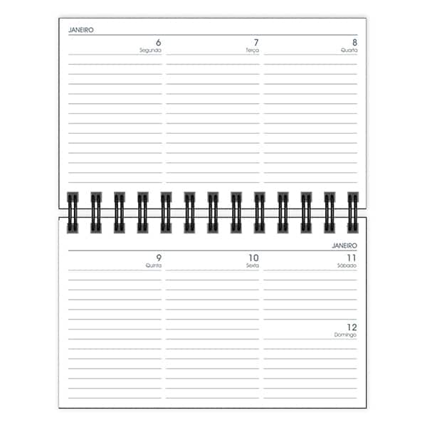 Agenda bolso semanal esp Brief Exe 2026 pt 2633507 Spiral Brf Ex PT 1 UN