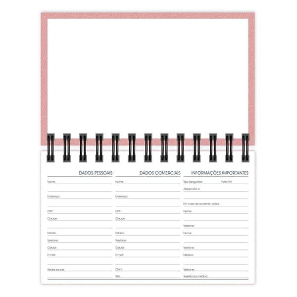 Agenda bolso semanal esp Brief Exe 2026 rs 2633514 Spiral Brf Ex PT 1 UN