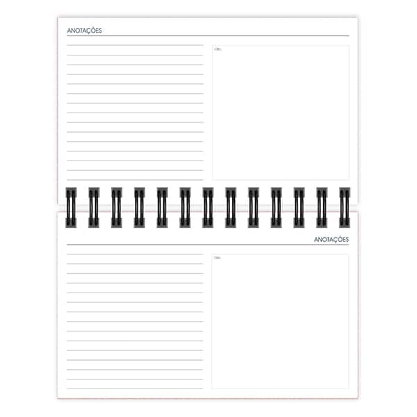 Agenda bolso semanal esp Brief Exe 2026 rs 2633514 Spiral Brf Ex PT 1 UN