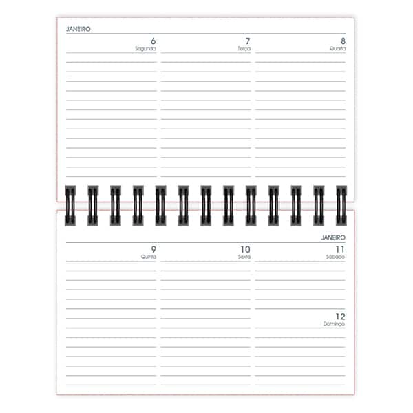 Agenda bolso semanal esp Brief Exe 2026 rs 2633514 Spiral Brf Ex PT 1 UN