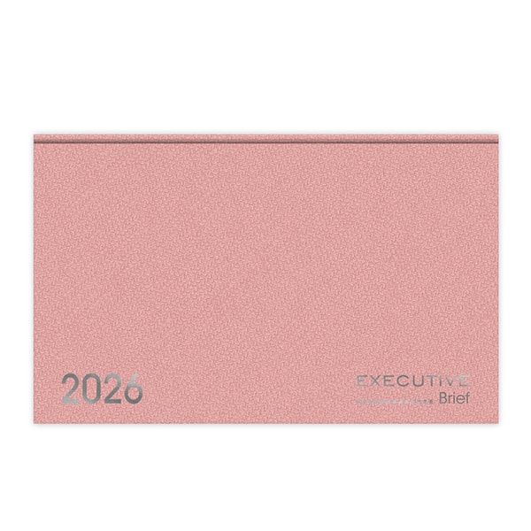Agenda de bolso semanal costurada, 64 folhas, 2026, Rosa, 2633491, Brief Executive - PT 1 UN