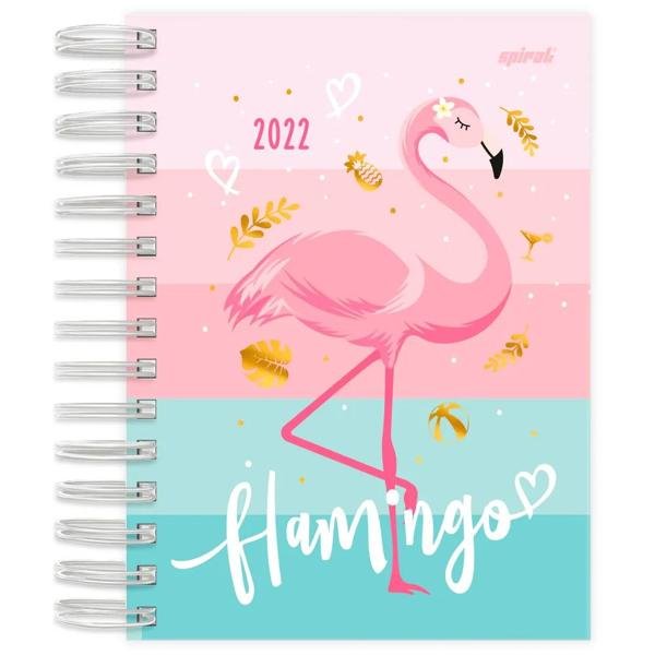 Agenda diária Tendency Flamingo 2022, 176 folhas, 2264165, Spiral - PT 1 UN