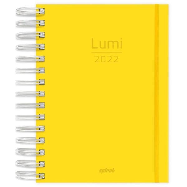 Agenda diária Lumi 2022, 176 folhas, Amarelo, 2263847, Spiral Lumi - PT 1 UN
