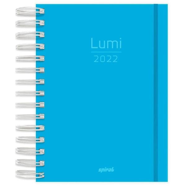 Agenda diária Lumi 2022, 176 folhas,  Azul, 2263861, Spiral Lumi  - PT 1 UN