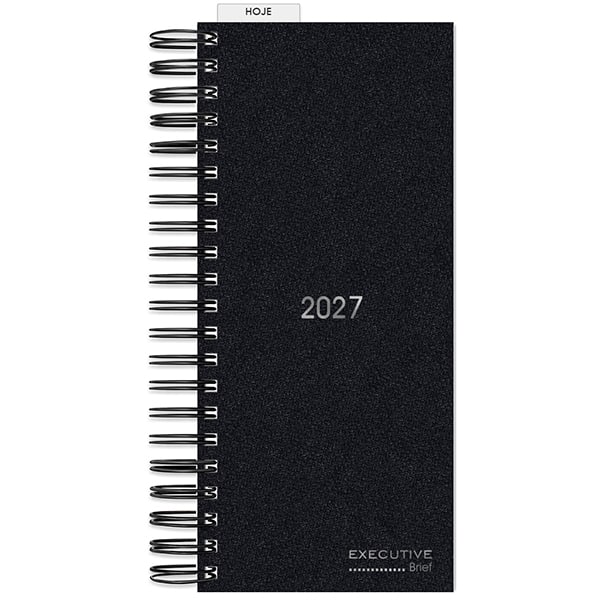 Agenda Comercial 2027, Brief Executive, Preto, 119mm x 275mm, 194 folhas, 2748938, Spiral Brf Ex - PT 1 UN