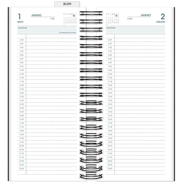 Agenda Comercial 2027, Brief Executive, Preto, 119mm x 275mm, 194 folhas, 2748938, Spiral Brf Ex - PT 1 UN
