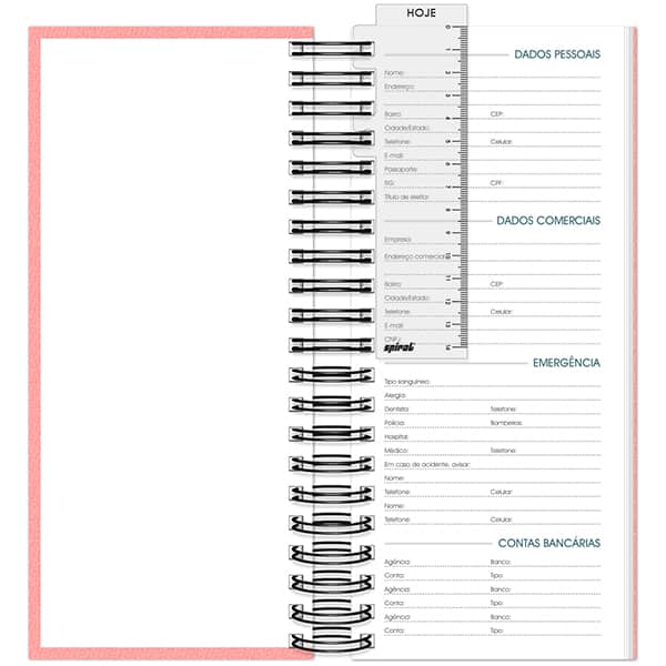 Agenda Comercial 2027, Brief Executive, Rosa, 119mm x 275mm, 194 folhas, 2748945, Spiral Brf Ex - PT 1 UN Agenda Comercial 2027, Brief Executive, Rosa, 119mm x 275mm, 194 folhas, 2748945, Spiral Brf Ex - PT 1 UN
