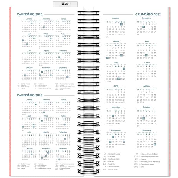 Agenda Comercial 2027, Brief Executive, Rosa, 119mm x 275mm, 194 folhas, 2748945, Spiral Brf Ex - PT 1 UN Agenda Comercial 2027, Brief Executive, Rosa, 119mm x 275mm, 194 folhas, 2748945, Spiral Brf Ex - PT 1 UN