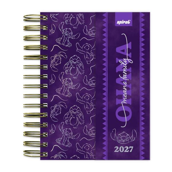 Agenda diária 2027 com aba imantada, Stitch, 176 folhas, 2750979, Spiral Ds - PT 1 UN Agenda diária 2027 com aba imantada, Stitch, 176 folhas, 2750979, Spiral Ds - PT 1 UN