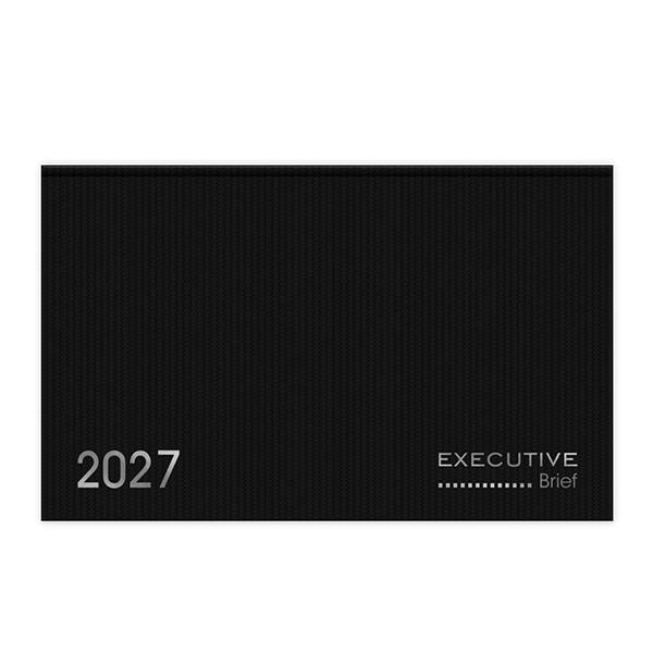Agenda de bolso semanal costurada, 64 folhas, 2027, Preta, 2748976, Brief Executive - PT 1 UN