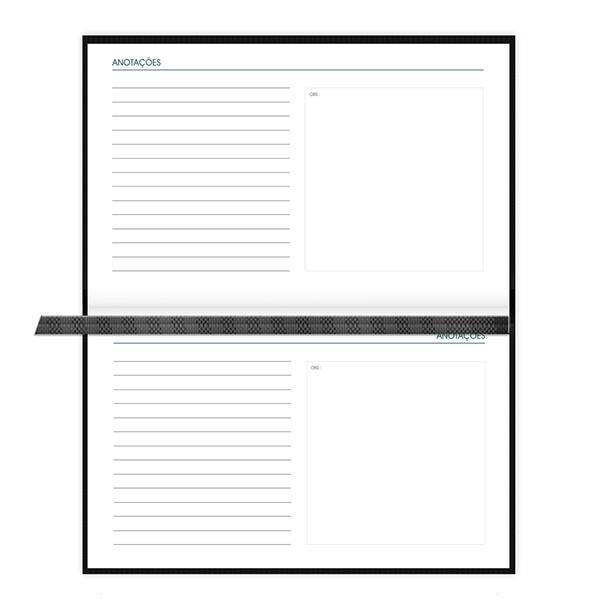 Agenda de bolso semanal costurada, 64 folhas, 2027, Preta, 2748976, Brief Executive - PT 1 UN