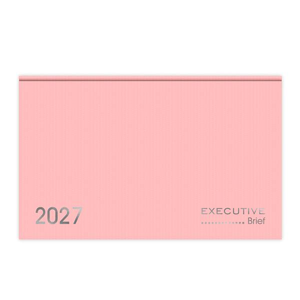 Agenda de bolso semanal costurada, 64 folhas, 2027, Rosa, 2748983, Brief Executive - PT 1 UN