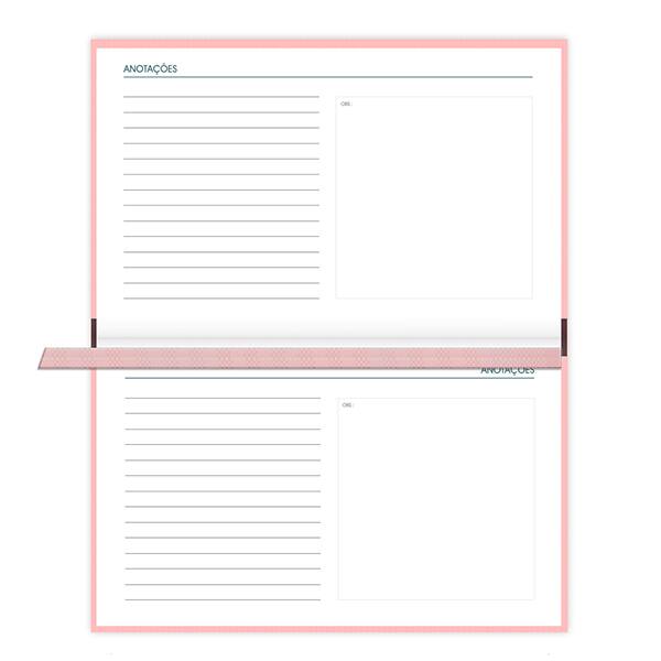 Agenda de bolso semanal costurada, 64 folhas, 2027, Rosa, 2748983, Brief Executive - PT 1 UN