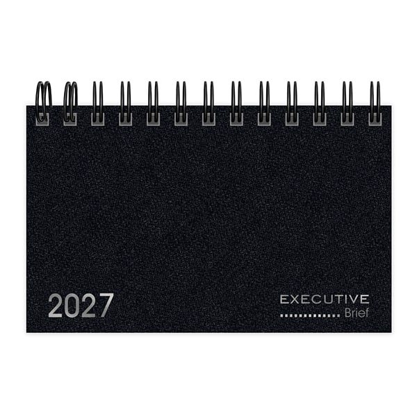 Agenda de bolso semanal espiral, 64 folhas, 2027, Preta, 2748990, Brief Executive - PT 1 UN