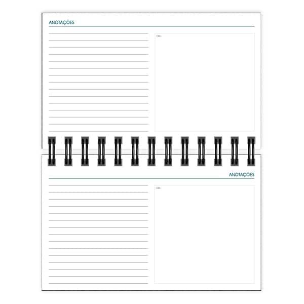 Agenda de bolso semanal espiral, 64 folhas, 2027, Preta, 2748990, Brief Executive - PT 1 UN