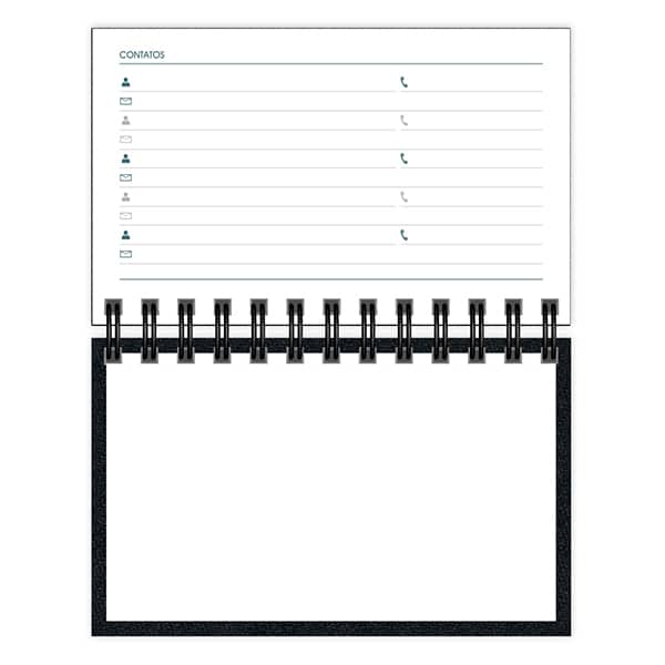 Agenda de bolso semanal espiral, 64 folhas, 2027, Preta, 2748990, Brief Executive - PT 1 UN