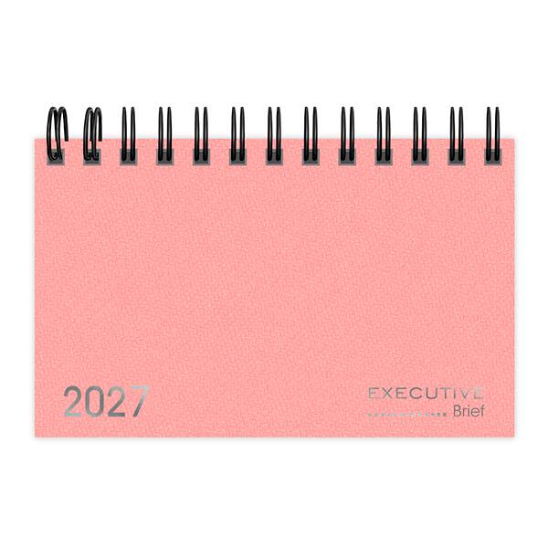 Agenda de bolso semanal espiral, 64 folhas, 2027, Rosa, 2749003, Brief Executive - PT 1 UN