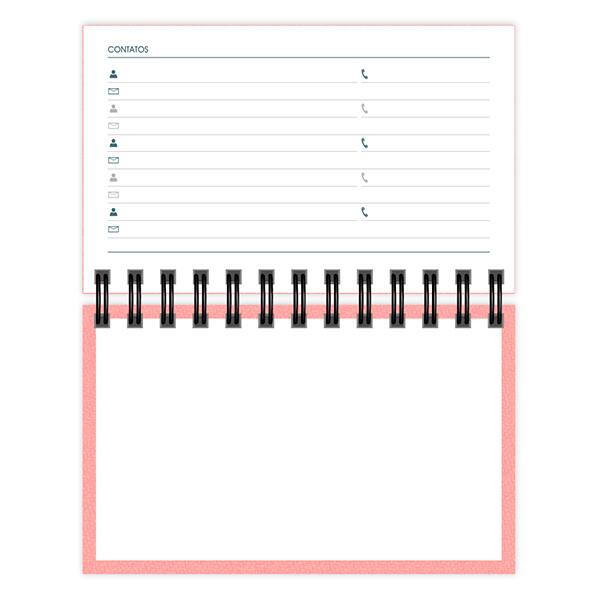 Agenda de bolso semanal espiral, 64 folhas, 2027, Rosa, 2749003, Brief Executive - PT 1 UN