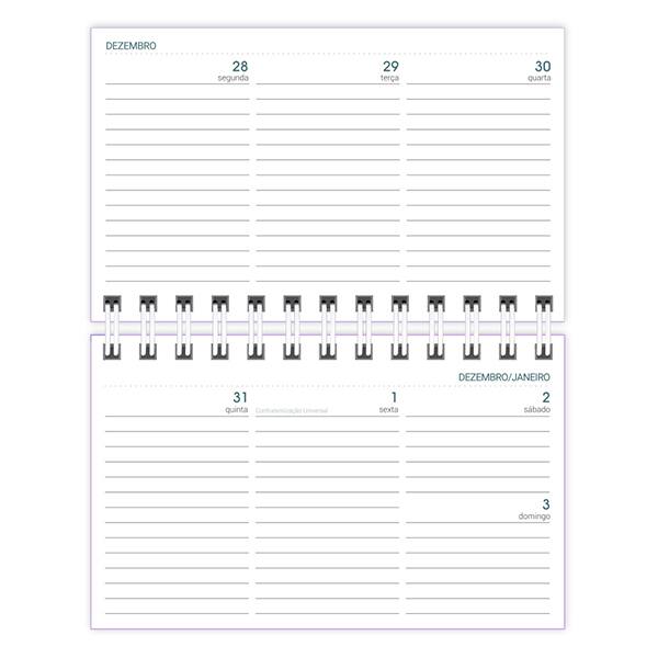 Agenda de bolso semanal espiral, 64 folhas, 2027, Lilás, 2749010, Spiral Soothing - PT 1 UN