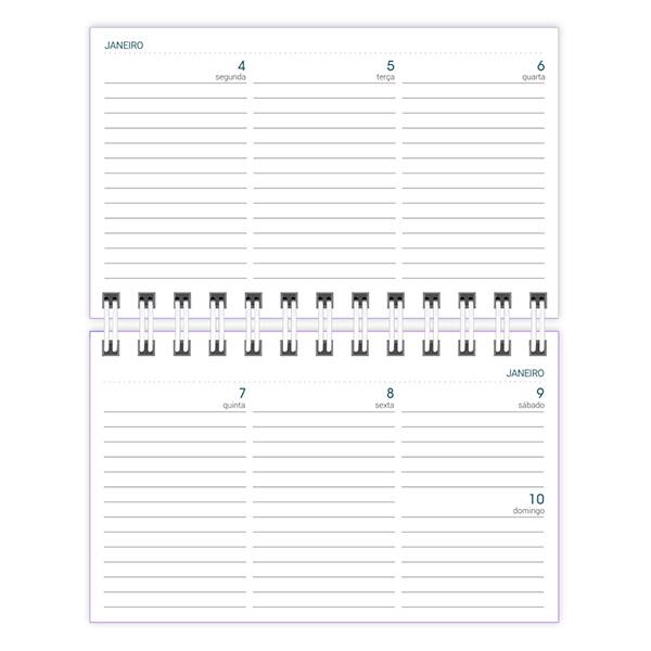 Agenda de bolso semanal espiral, 64 folhas, 2027, Lilás, 2749010, Spiral Soothing - PT 1 UN