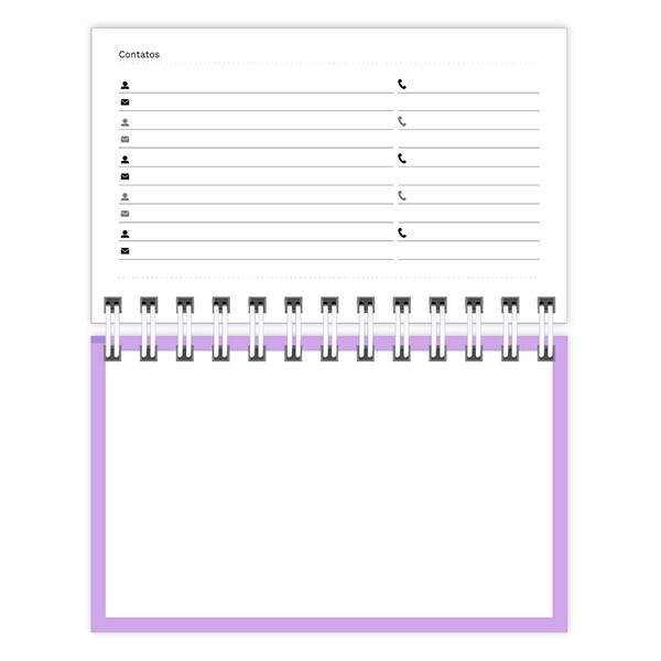 Agenda de bolso semanal espiral, 64 folhas, 2027, Lilás, 2749010, Spiral Soothing - PT 1 UN
