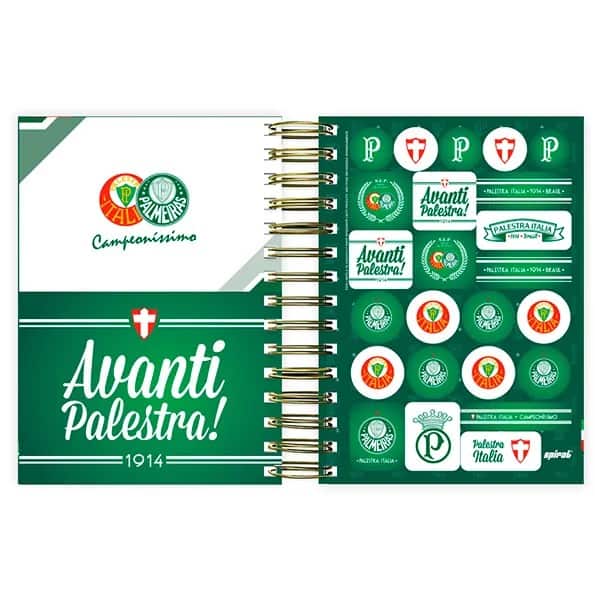 Agenda Diária 2027, Palmeiras F.C, 176 folhas, Capa Dura, 2759422, Spiral Pal - PT 1 UN Agenda Diária 2027, Palmeiras F.C, 176 folhas, Capa Dura, 2759422, Spiral Pal - PT 1 UN