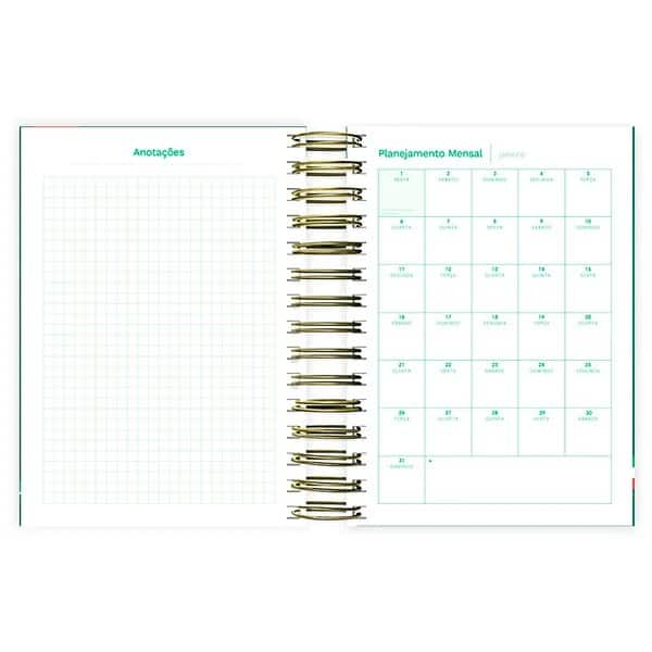 Agenda Diária 2027, Palmeiras F.C, 176 folhas, Capa Dura, 2759422, Spiral Pal - PT 1 UN Agenda Diária 2027, Palmeiras F.C, 176 folhas, Capa Dura, 2759422, Spiral Pal - PT 1 UN
