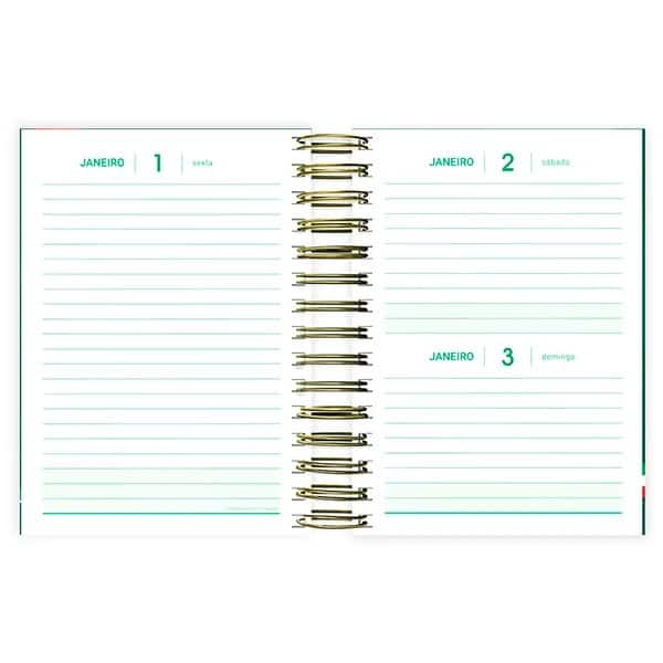 Agenda Diária 2027, Palmeiras F.C, 176 folhas, Capa Dura, 2759422, Spiral Pal - PT 1 UN Agenda Diária 2027, Palmeiras F.C, 176 folhas, Capa Dura, 2759422, Spiral Pal - PT 1 UN
