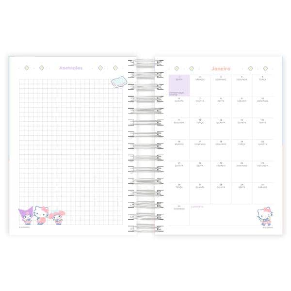 Agenda diária 2027, Hello Kitty e Amigos, 176 folhas, 2759415, Spiral Hka - PT 1 UN Agenda diária 2027, Hello Kitty e Amigos, 176 folhas, 2759415, Spiral Hka - PT 1 UN