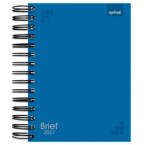 Agenda diária 2027 Brief, 176 folhas, Azul, 2749027, Spiral Brf - PT 1 UN