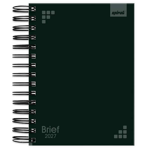 Agenda diária Brief preto 2027 2749041 Spiral Brf PT 1 UN