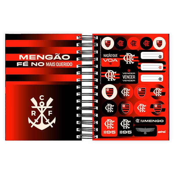 Agenda Diária 2027, Flamengo F.C, 176 folhas, Capa Dura, 2750825, Spiral Fla - PT 1 UN