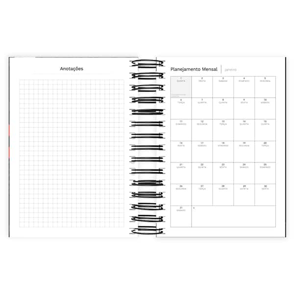 Agenda Diária 2027, Flamengo F.C, 176 folhas, Capa Dura, 2750825, Spiral Fla - PT 1 UN