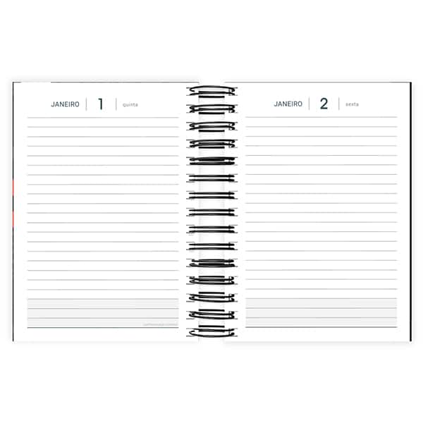 Agenda Diária 2027, Flamengo F.C, 176 folhas, Capa Dura, 2750825, Spiral Fla - PT 1 UN