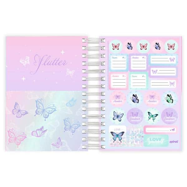 Agenda diária 2027, Flutter, 176 folhas, 2750832, Spiral Flu - PT 1 UN