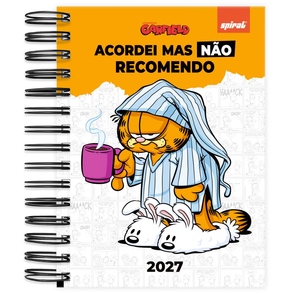 Agenda diária Garfield 2027 2750849 Spiral Gar PT 1 UN