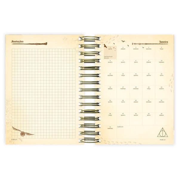 Agenda diária 2027, Harry Potter, 176 folhas, 2750856, Spiral Hpt - PT 1 UN Agenda diária 2027, Harry Potter, 176 folhas, 2750856, Spiral Hpt - PT 1 UN