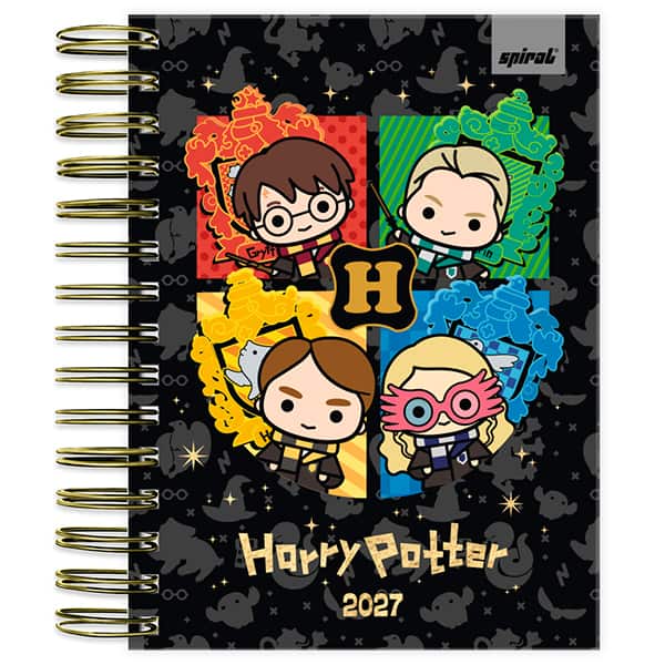 Agenda diária 2027, Harry Potter Charms, 176 folhas, 2750863, Spiral Hpc - PT 1 UN Agenda diária 2027, Harry Potter Charms, 176 folhas, 2750863, Spiral Hpc - PT 1 UN