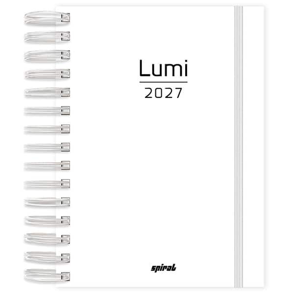 Agenda diária 2027, Soothing, Branca, 176 folhas, fechamento em elástico, 2749089, Spiral Lumi - PT 1 UN Agenda diária 2027, Soothing, Branca, 176 folhas, fechamento em elástico, 2749089, Spiral Lumi - PT 1 UN