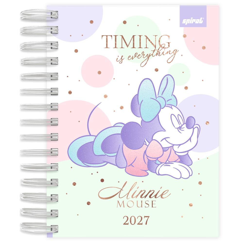 Agenda diária 2027, Minnie Style, 176 folhas, 2750894, Spiral Mis - PT 1 UN
