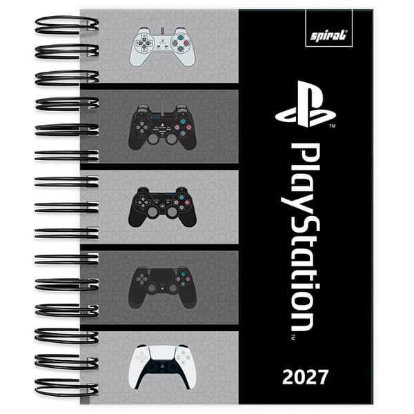 Agenda diária 2027 Playstation, 176 folhas, 2750924, Spiral Ps - PT 1 UN
