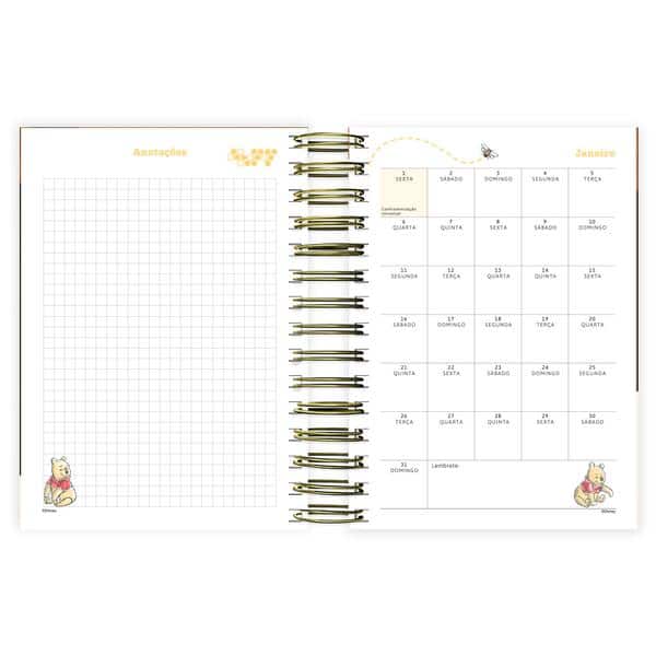 Agenda diária espi 136mmx190mm Pooh 2027 2750931 Spiral Pooh PT 1 UN Agenda diária espi 136mmx190mm Pooh 2027 2750931 Spiral Pooh PT 1 UN