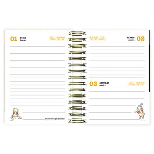 Agenda diária espi 136mmx190mm Pooh 2027 2750931 Spiral Pooh PT 1 UN Agenda diária espi 136mmx190mm Pooh 2027 2750931 Spiral Pooh PT 1 UN
