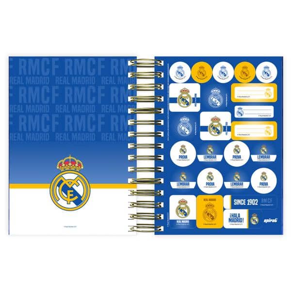 Agenda diária 2027, Real Madrid, 176 folhas, 2754014, Spiral Rea - PT 1 UN Agenda diária 2027, Real Madrid, 176 folhas, 2754014, Spiral Rea - PT 1 UN