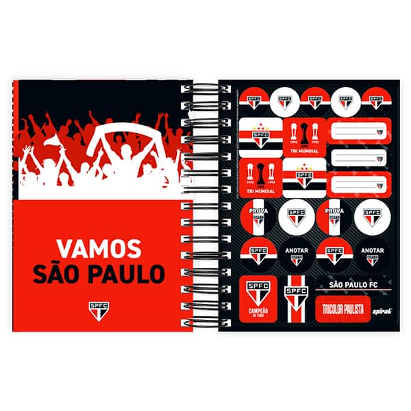 Agenda diária 2027, São Paulo FC, 176 folhas, 2750948, Spiral SPFC - PT 1 UN