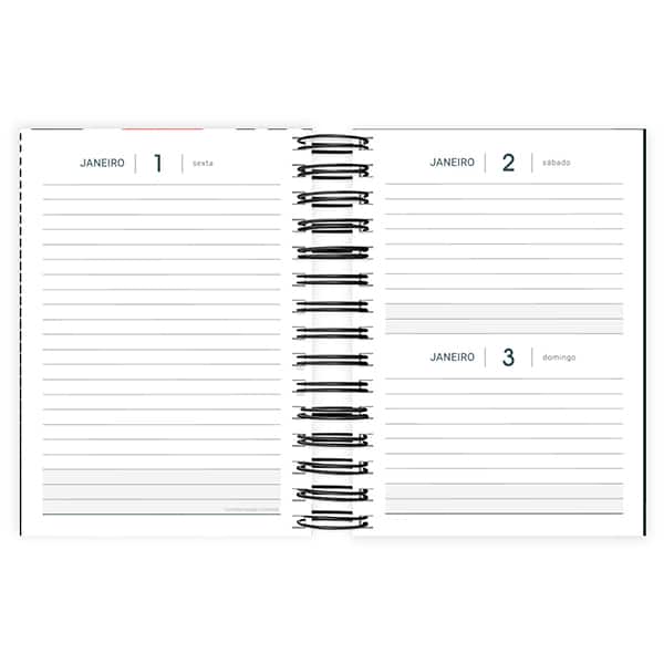 Agenda diária 2027, São Paulo FC, 176 folhas, 2750948, Spiral SPFC - PT 1 UN