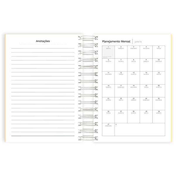 Agenda diária 2027, Soothing, Amarelo, 176 folhas, fechamento em elástico, 2749102, Spiral Soot - PT 1 UN Agenda diária 2027, Soothing, Amarelo, 176 folhas, fechamento em elástico, 2749102, Spiral Soot - PT 1 UN